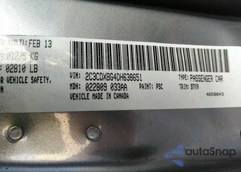 2013 Dodge Charger Se from USA, damaged, VIN 2C3CDXBG4DH638651